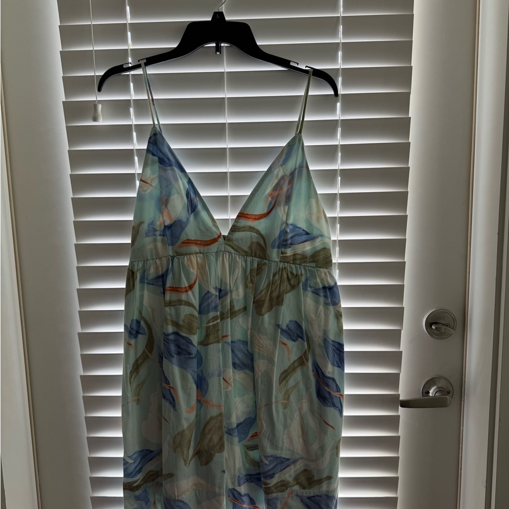 Abercrombie & Fitch watercolor-style floral print slip dress